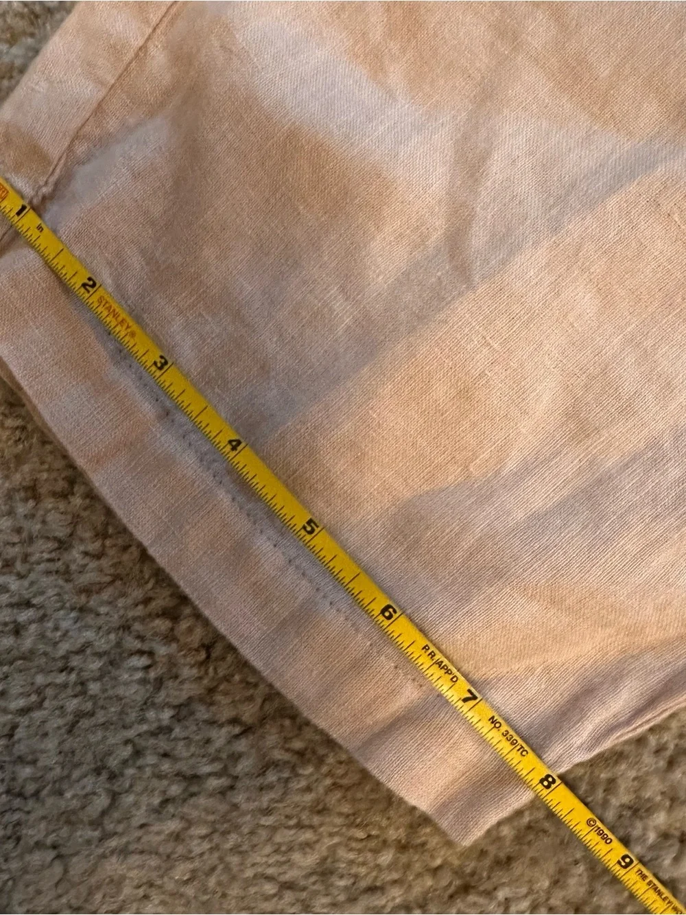 Quince 100% European Linen Pants Driftwood Women Medium Cropped Elastic Waist